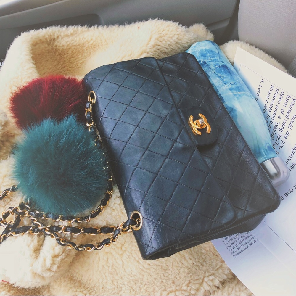 Authentic chanel vintage medium double flap bag